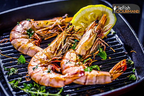 Recette leFish GOURMAND Gambas sauvages de Méditerranée marinées et sautées à la Provençale 